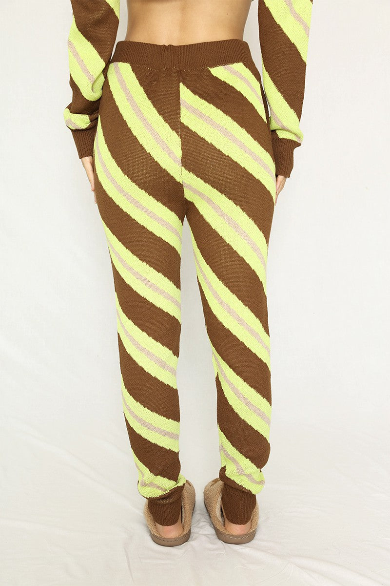 Striped Knit Sweater Set