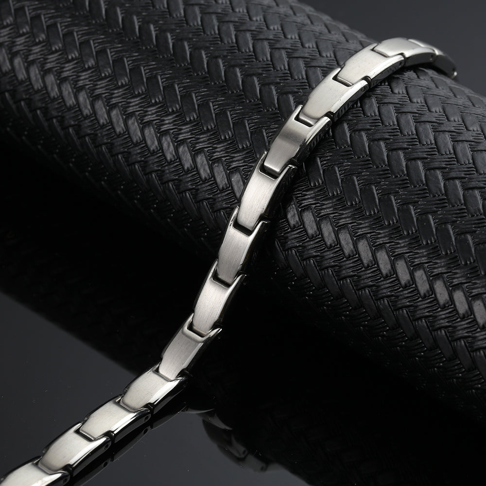 Stainless Steel Energy Bracelet 4-in-1. 2 Colors available. Model B001W