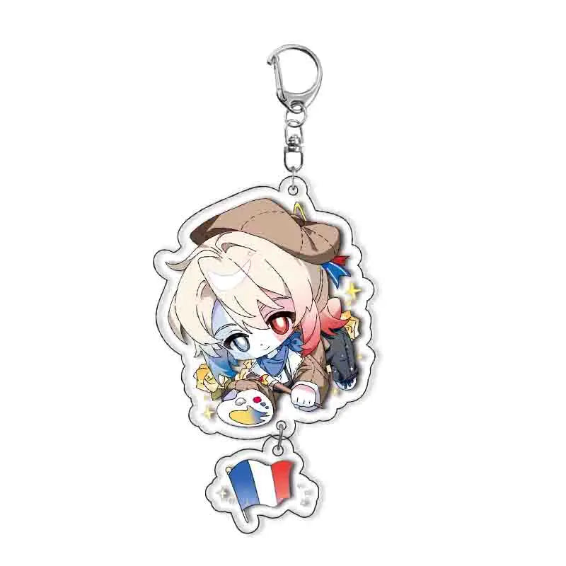 Countryhumans COSPLAY Anime Keychain With Pendant For China France United Kingdom United States Russia