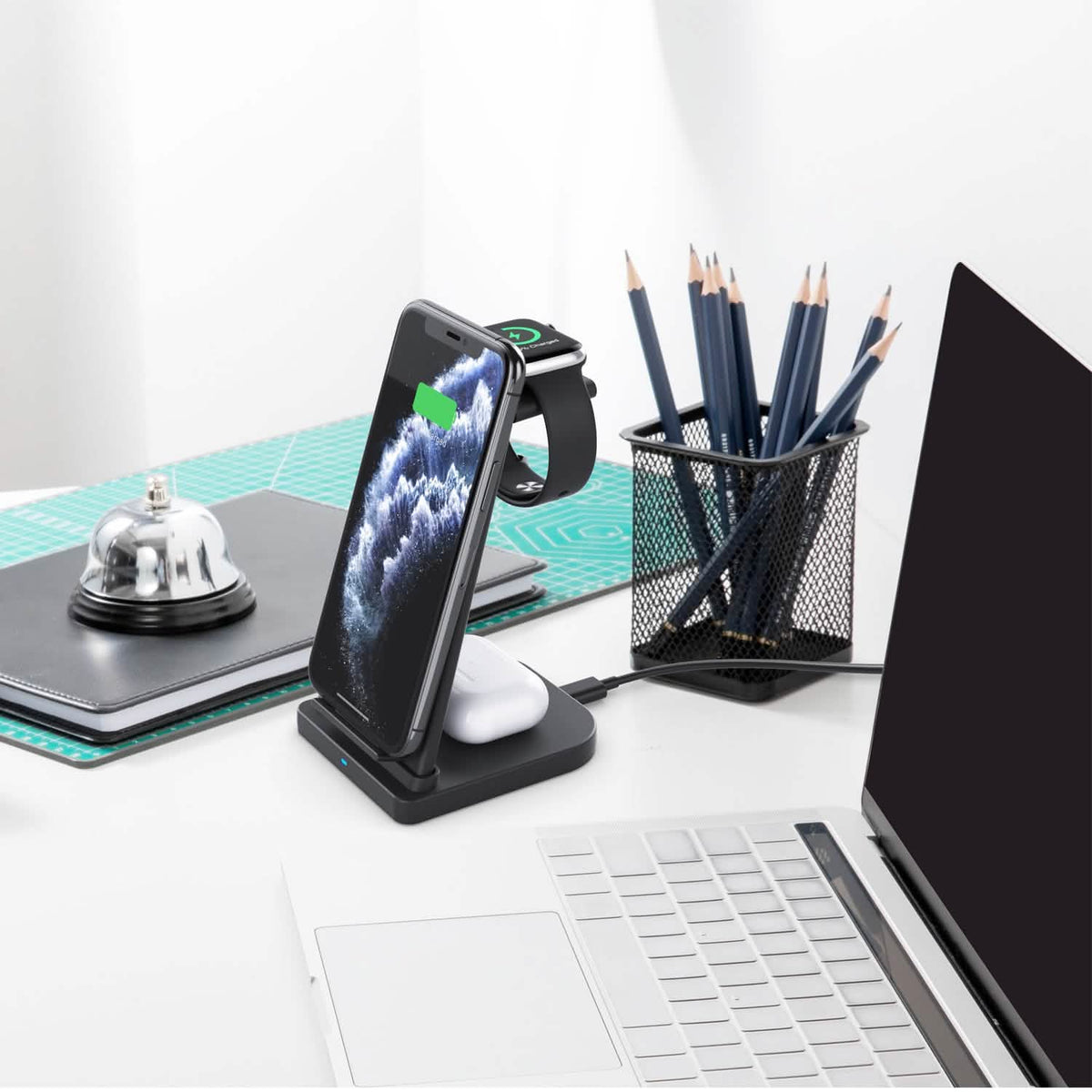 3-in-1 Foldable Fast Wireless Charging Stand