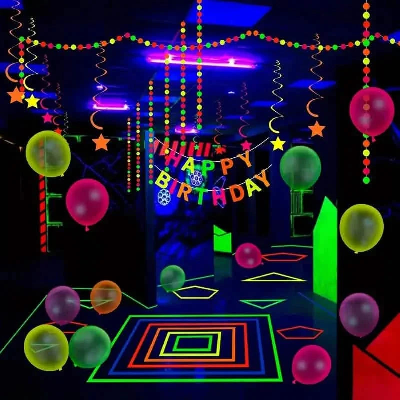 5-Pack: Fluorescent Light Tape for Party Decorations, Birthdays & Crafts