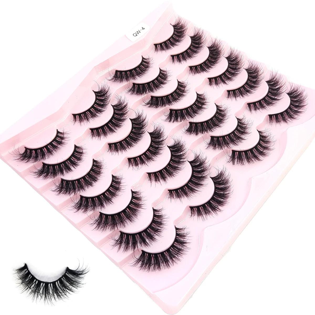 New 14 pairs of natural artificial mink eyelashes soft false eyelashes crossed messy thick eyelashes extended makeup false ey