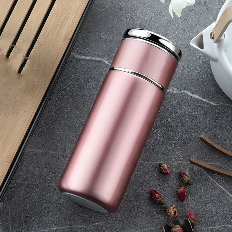 420ml Double Stainless Steel 304 Tea Vacuum Flask With Filter Leak-Proof Business Style Thermos Mug Thermal Water Bottle Tumbler