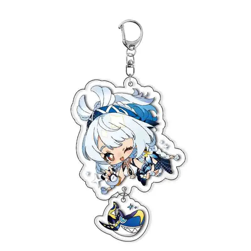 Game Genshin Impact Sethos Mualani Kachina Kinich Emilie Cosplay Keychain Bag Pendant Acrylic Key Chain Keyring Accessories Prop
