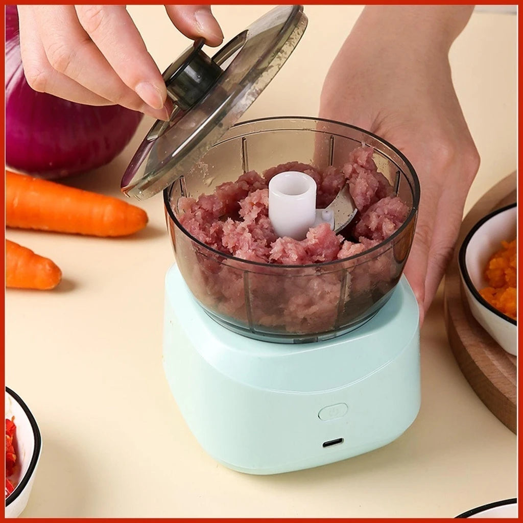 Mini Electric Food Processor Garlic Chipper Pepper Shredder 350ml