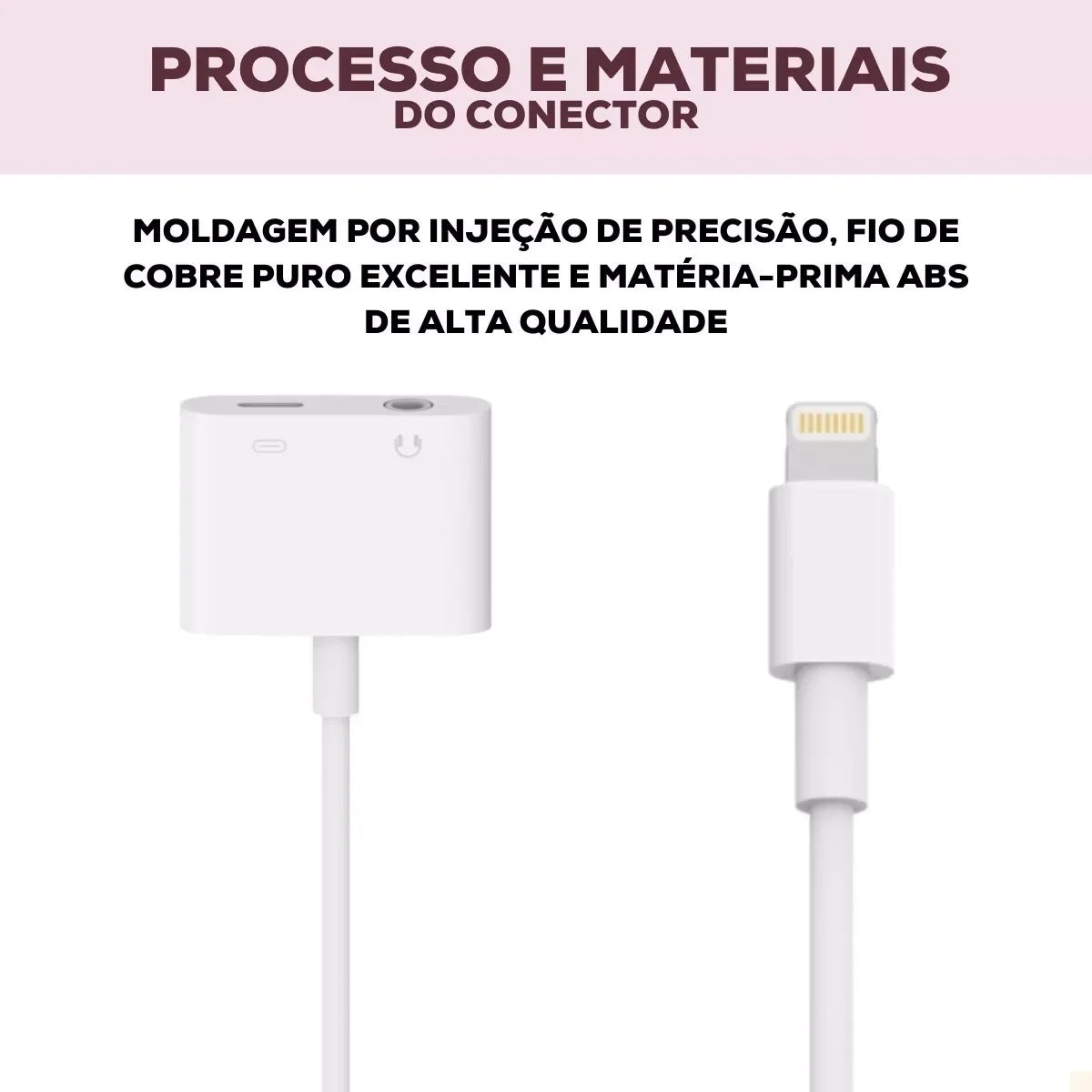 Adaptador Iphone p2 e carga lightning 2 Em 1 para iphone Com Função De Chamada Compatível Com IOS 10.3 IOS 11 E Posterior Iphone