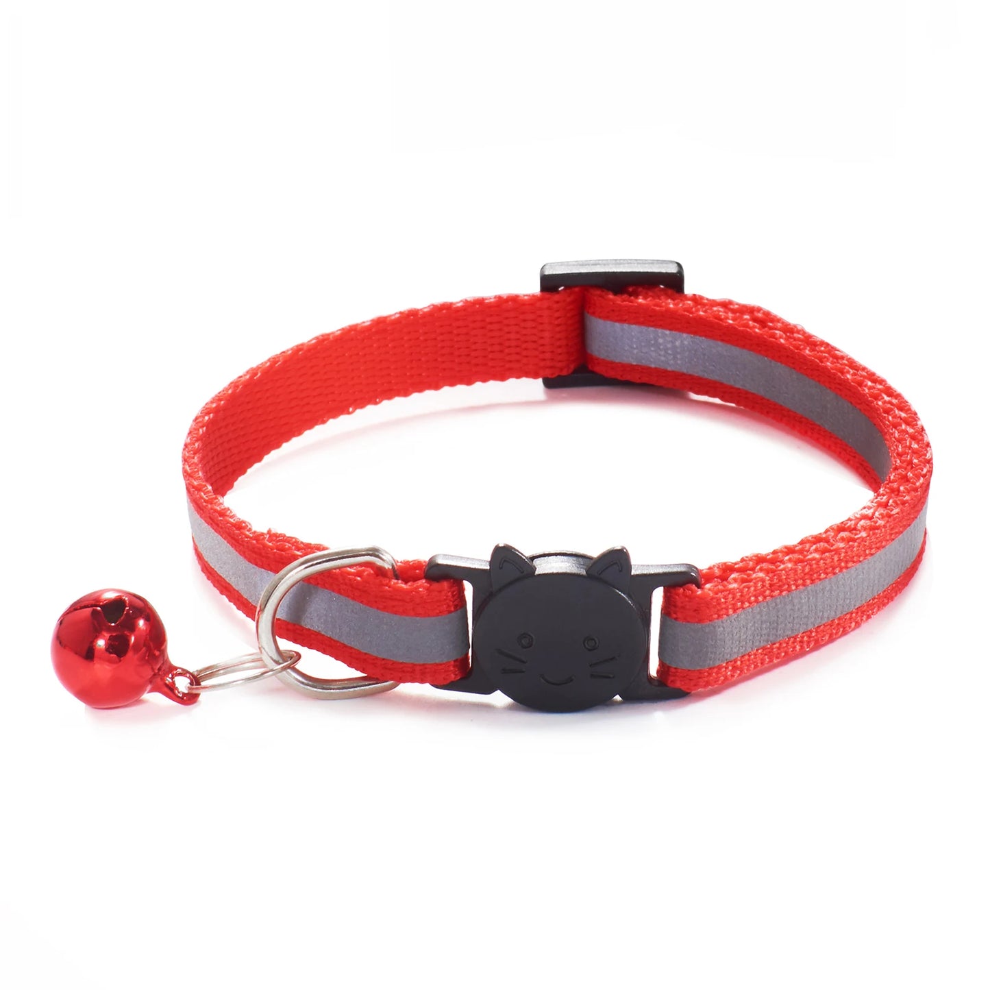 Cats Bells Collars Adjustable Nylon Buckles Small Dog Collar Reflective Collar Kitten Safe Necklace Pet Cat Accessories Supplie