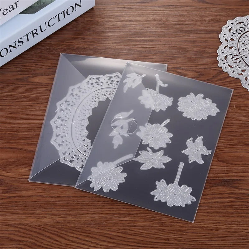10pcs/set 0.3mm Magnetic Sheets & Plastic Folder Bags For Storage Cutting Dies Stamps Organizer Holders Transparent Bags 7x5inch