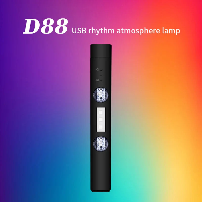 BLALION LED Car Atmosphere Lamp Wireless Voice Control RGB Roof Star Light USB Charing Auto Interior Decor Ambient Party Lights