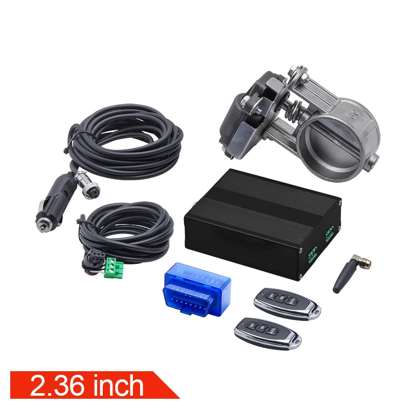 2"/2.36"/2.5"/2.75"/3" inch OBD2 Vacuum pump Exhaust Cutout Electric Control Valve Kit With remote control and APP control