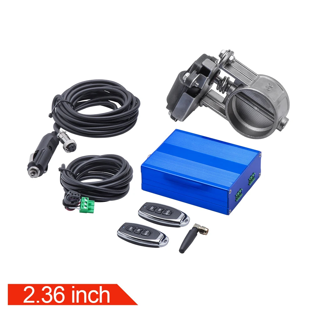2"/2.36"/2.5"/2.75"/3" inch OBD2 Vacuum pump Exhaust Cutout Electric Control Valve Kit With remote control and APP control