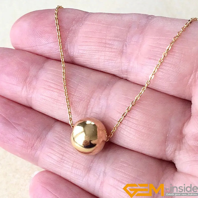 100Pcs Hypoallergenic Polished Smooth 14 Yellow Rose Gold Filled Spacer Beads for Jewelry Making 2.5 4 5 6 8mm