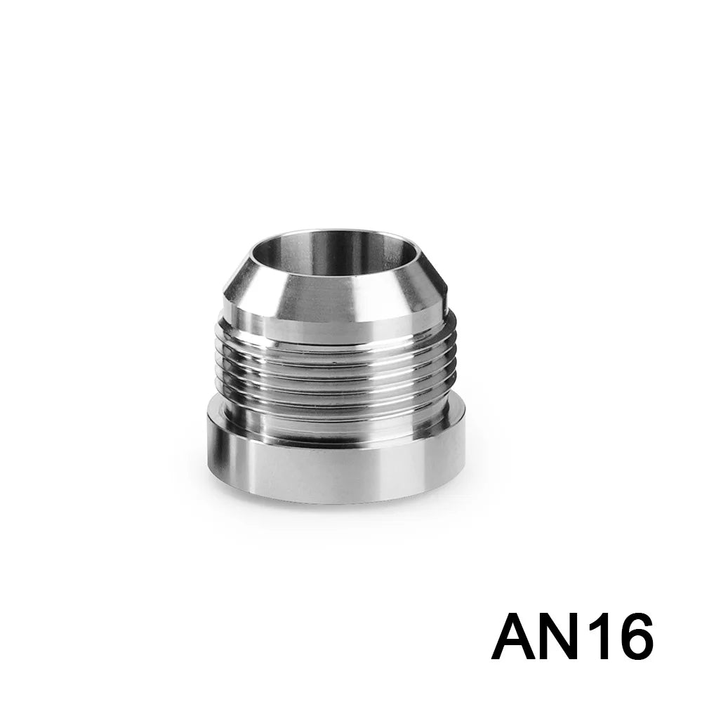 1PCS AN6 AN8 AN10 AN12 AN16 AN20 Male Billet Stainless Steel Straight Male Weld Fitting Adapter Weld Bung Nitrous Hose Fitting