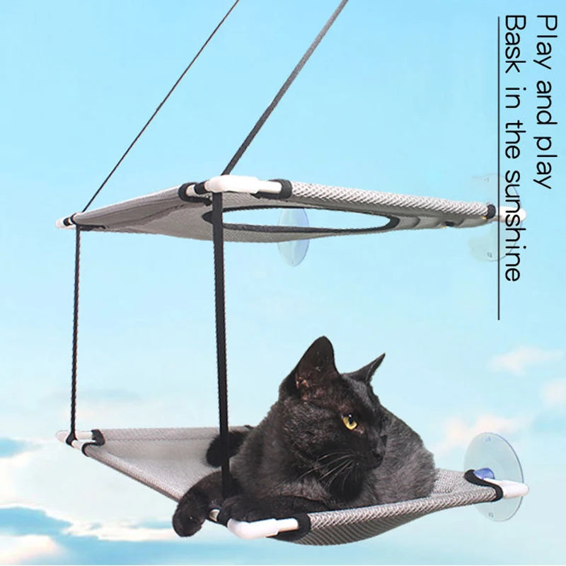Cat Hammock Cat Window Bed Kitten Sunny Seat Hanging Mount Beds Cat Sofa Puppy Sleeping Kennel Suction Cup Wall Pet Hanging Beds
