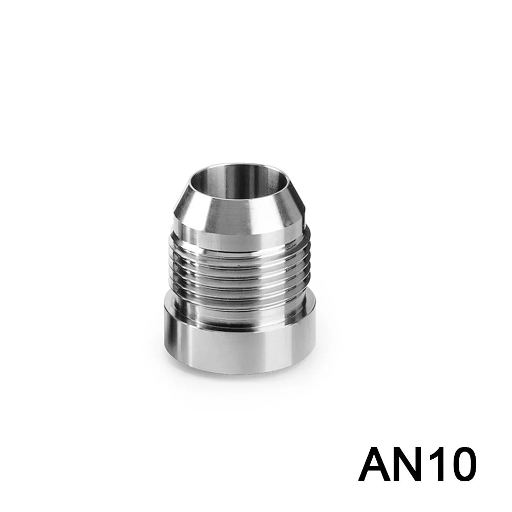 1PCS AN6 AN8 AN10 AN12 AN16 AN20 Male Billet Stainless Steel Straight Male Weld Fitting Adapter Weld Bung Nitrous Hose Fitting