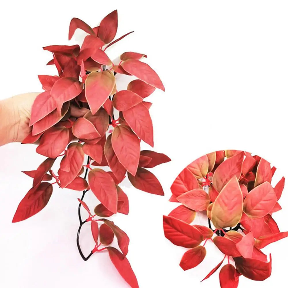 Artificial Aquatic Plants Hanging Leaves Rattan Fish Tank Decoration Aquarium Plants Underwater Aquatic Plants Ornamental Decora
