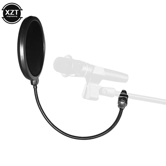 Durable Layer Windscreen Studio Microphone Professional Flexible Mask Mic Pop Filter Bilayer Shield for Speaking Recording
