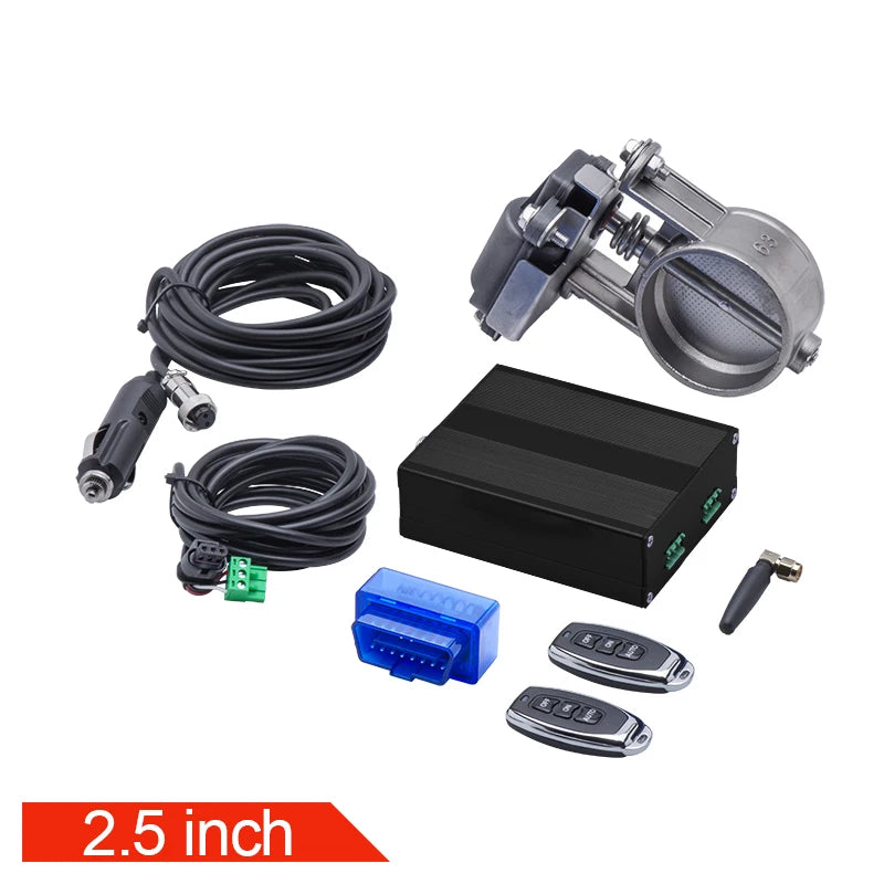 2"/2.36"/2.5"/2.75"/3" inch OBD2 Vacuum pump Exhaust Cutout Electric Control Valve Kit With remote control and APP control