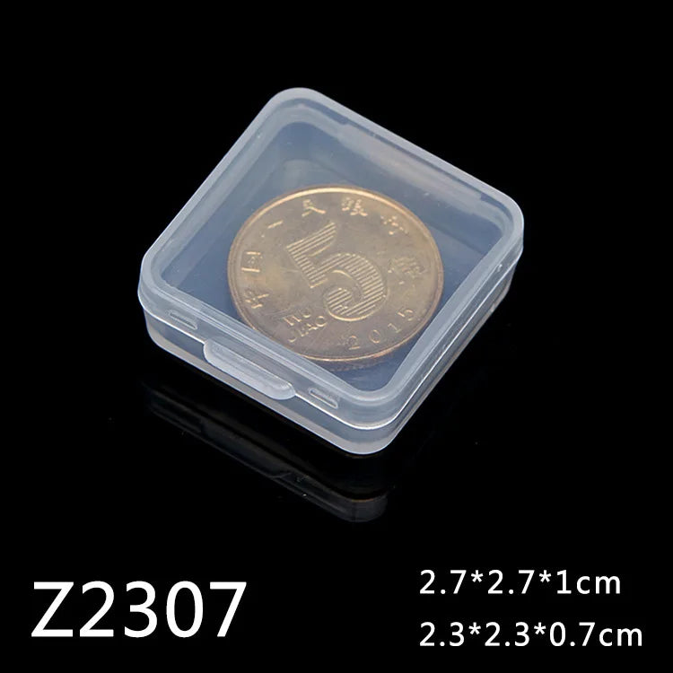 10pcs Mini Small Case PP Transparent Plastic Storage Box Pack boxes DIY Making Screw Parts Manicure Nail Material Accessories