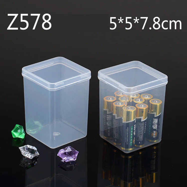 10pcs Mini Small Case PP Transparent Plastic Storage Box Pack boxes DIY Making Screw Parts Manicure Nail Material Accessories