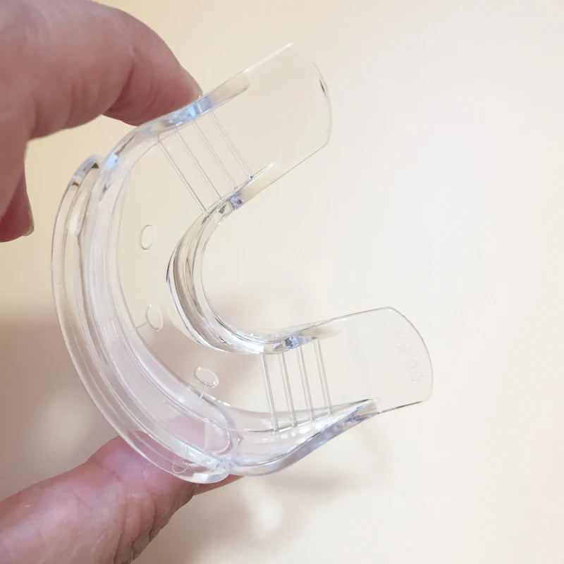 10Pcs/ Pack Dual Teeth Whitening Mouth trays Soft Duplex silicone mouthpiece can be fixed mini led light