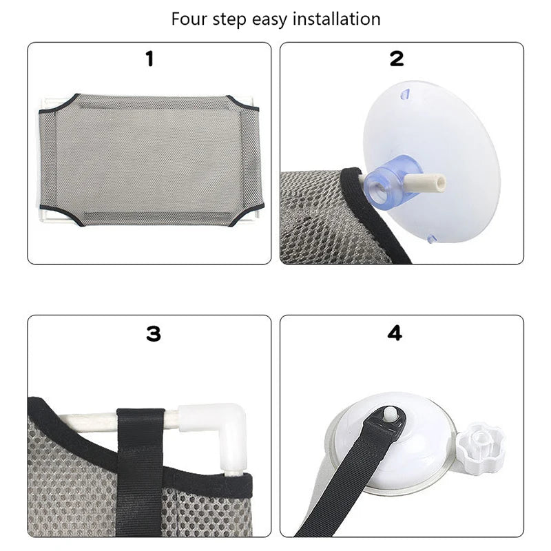 Cat Hammock Cat Window Bed Kitten Sunny Seat Hanging Mount Beds Cat Sofa Puppy Sleeping Kennel Suction Cup Wall Pet Hanging Beds
