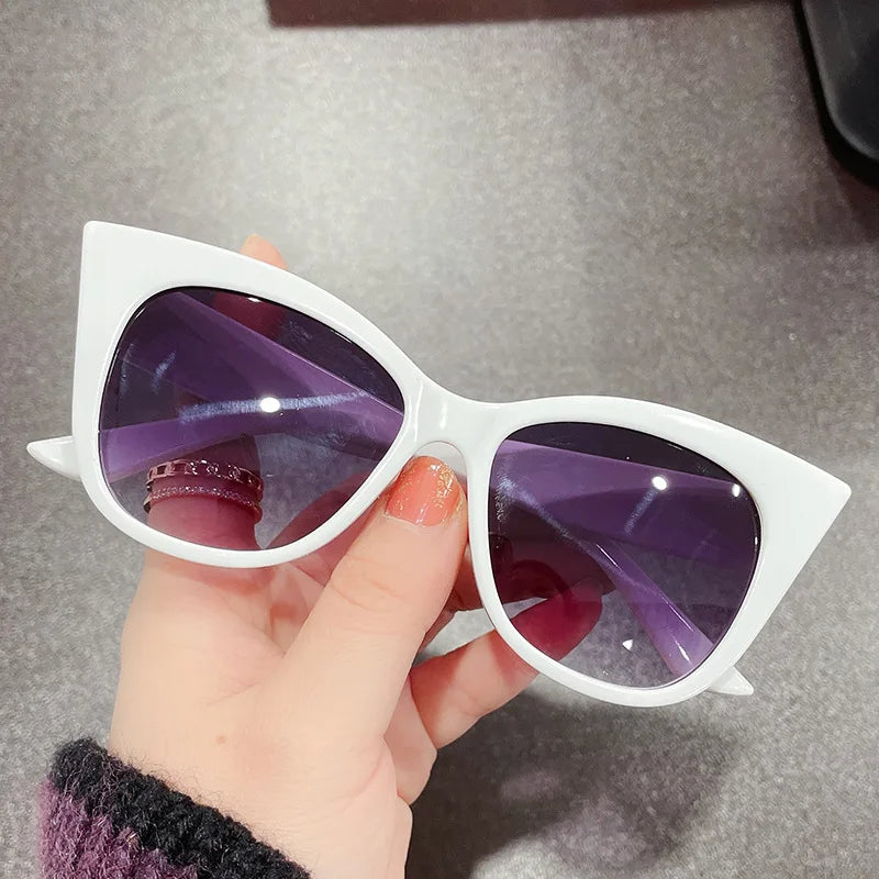 OIMG Fashion Cat Eye Sunglasses Women Vintage Oversized Gradient Sun Glasses Shades Female Luxury Designer UV400 Sunglass