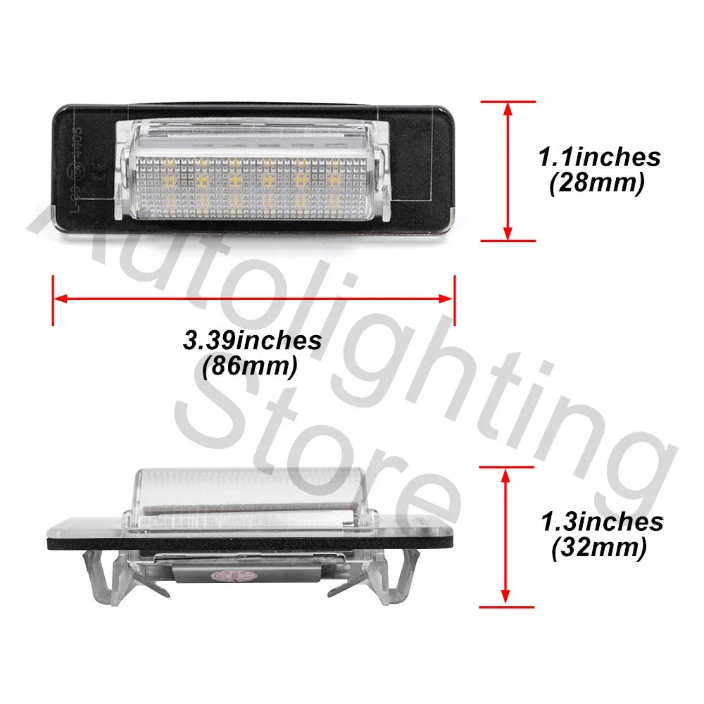2pcs LED License Number Plate Light For Mercedes Benz E-Class E240 W210 C-Class W202 4Door Sedan Facelift FL 1997 1998 1999 2000