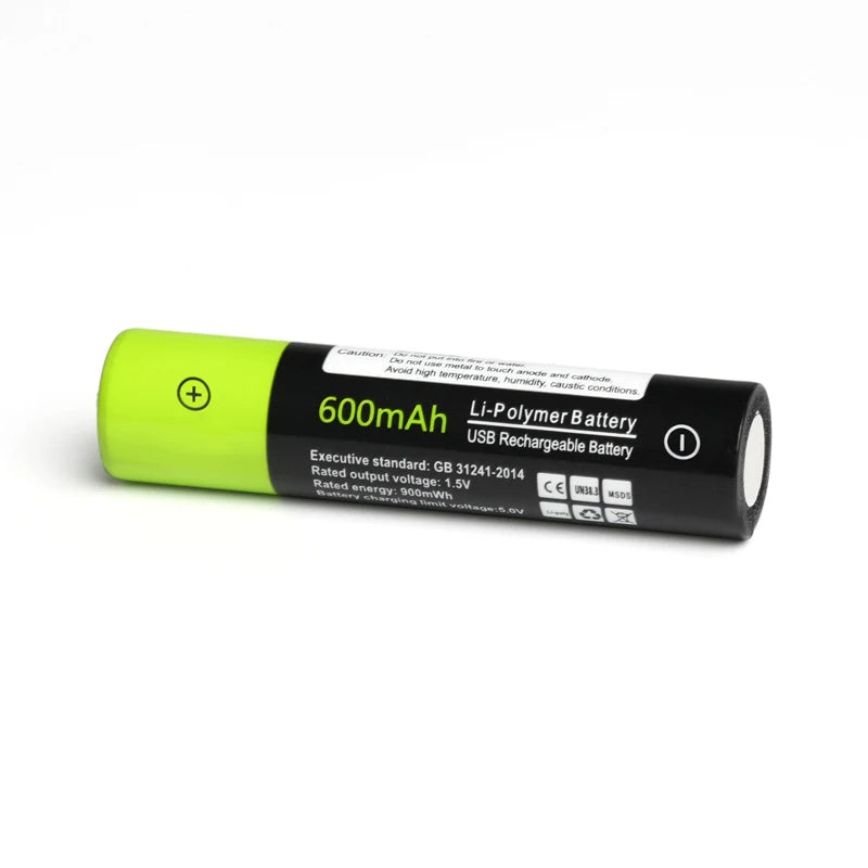 Hot sale ZNTER 1.5V AAA rechargeable battery 600mAh USB rechargeable lithium polymer battery fast charging via Micro USB cable