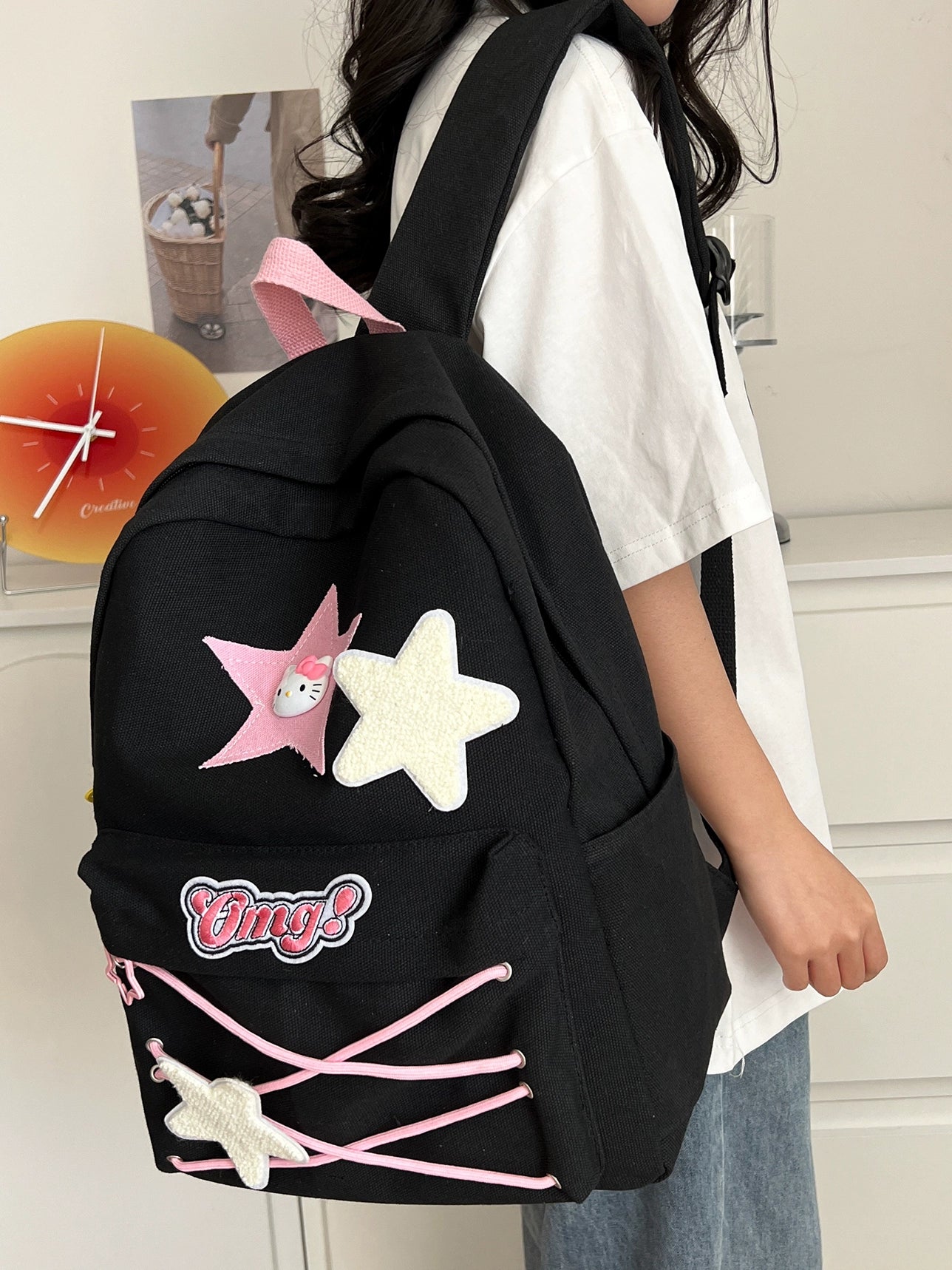 Bag Women's Preppy Style Japanese and Korean Style High School Backpack