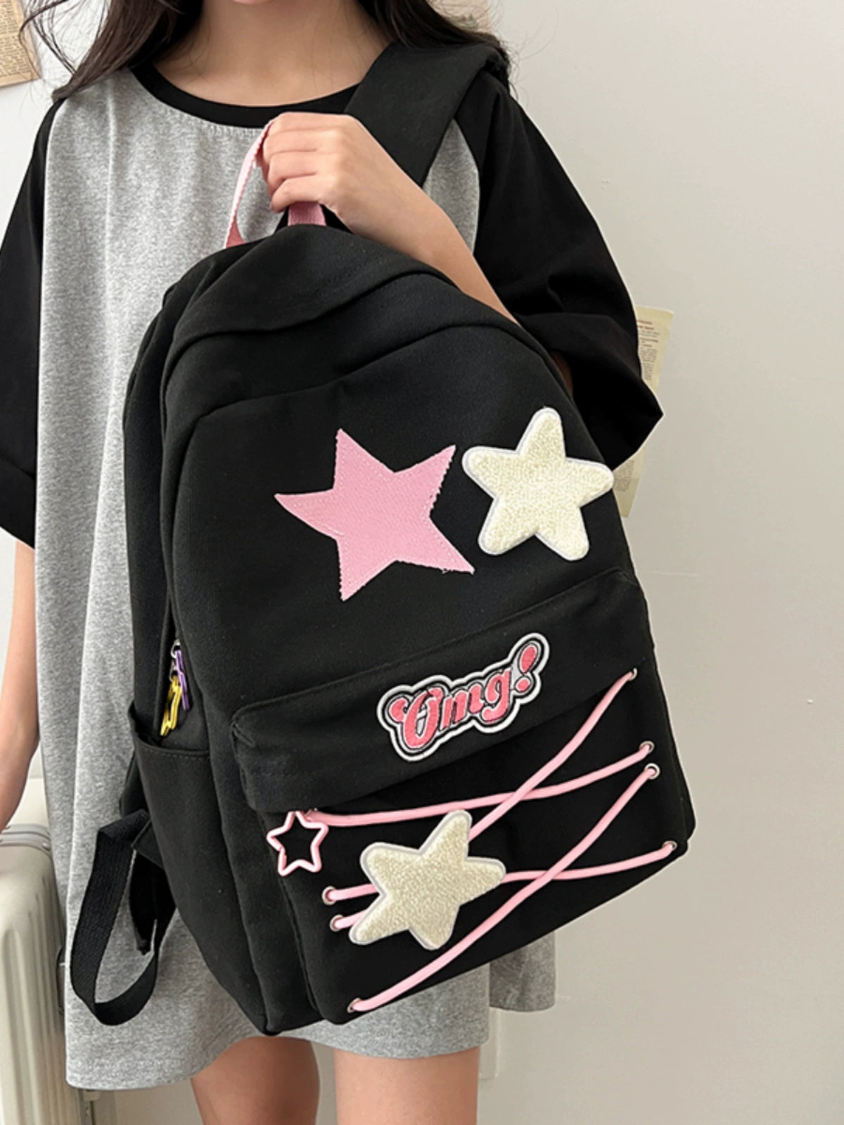 Bag Women's Preppy Style Japanese and Korean Style High School Backpack