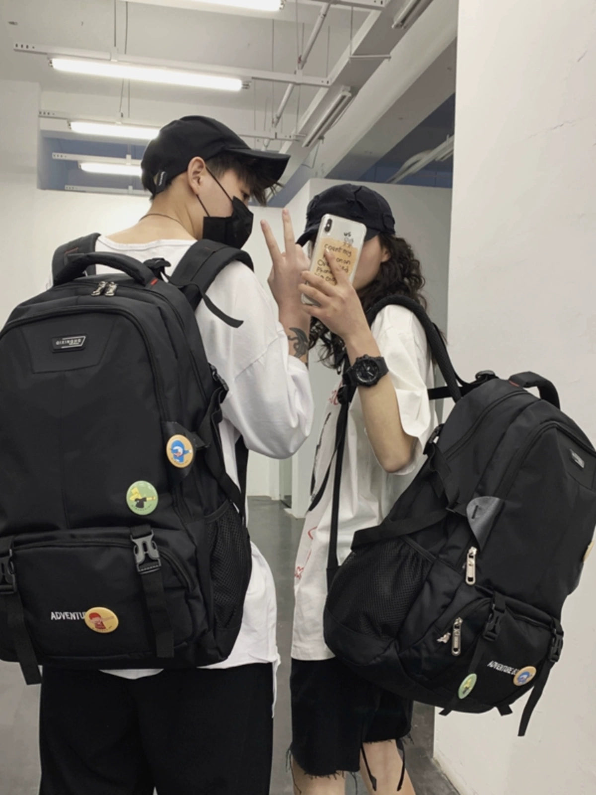 Backpack Men's Fashion Trendy Junior High School Student Backpack