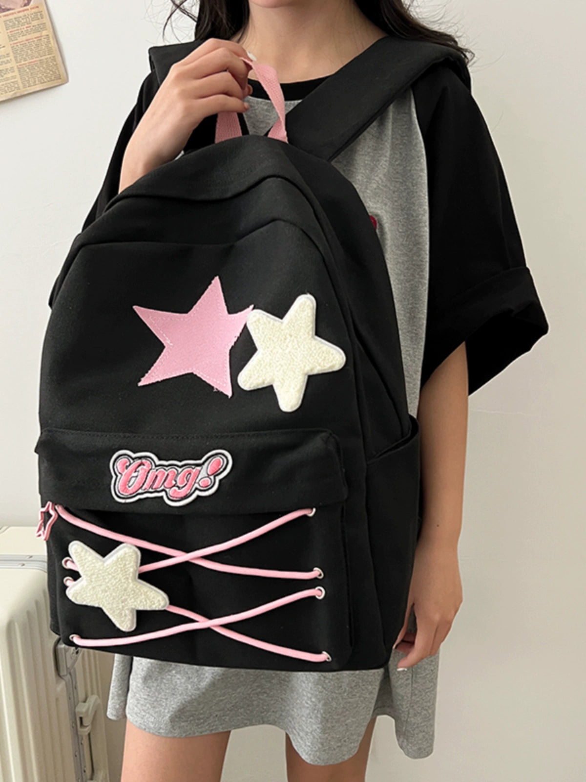 Bag Women's Preppy Style Japanese and Korean Style High School Backpack