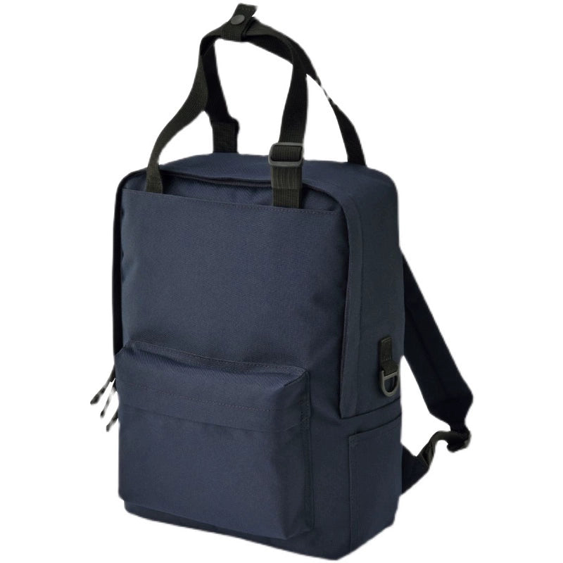 Non-Printed Japanese High Quality Goods Handbag Waterproof Backpack Same A4 Simple Casual Backpack Schoolbags for Boys and Girls