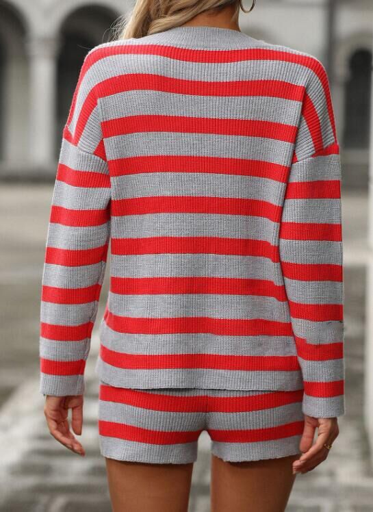 Striped long sleeve 2 piece set