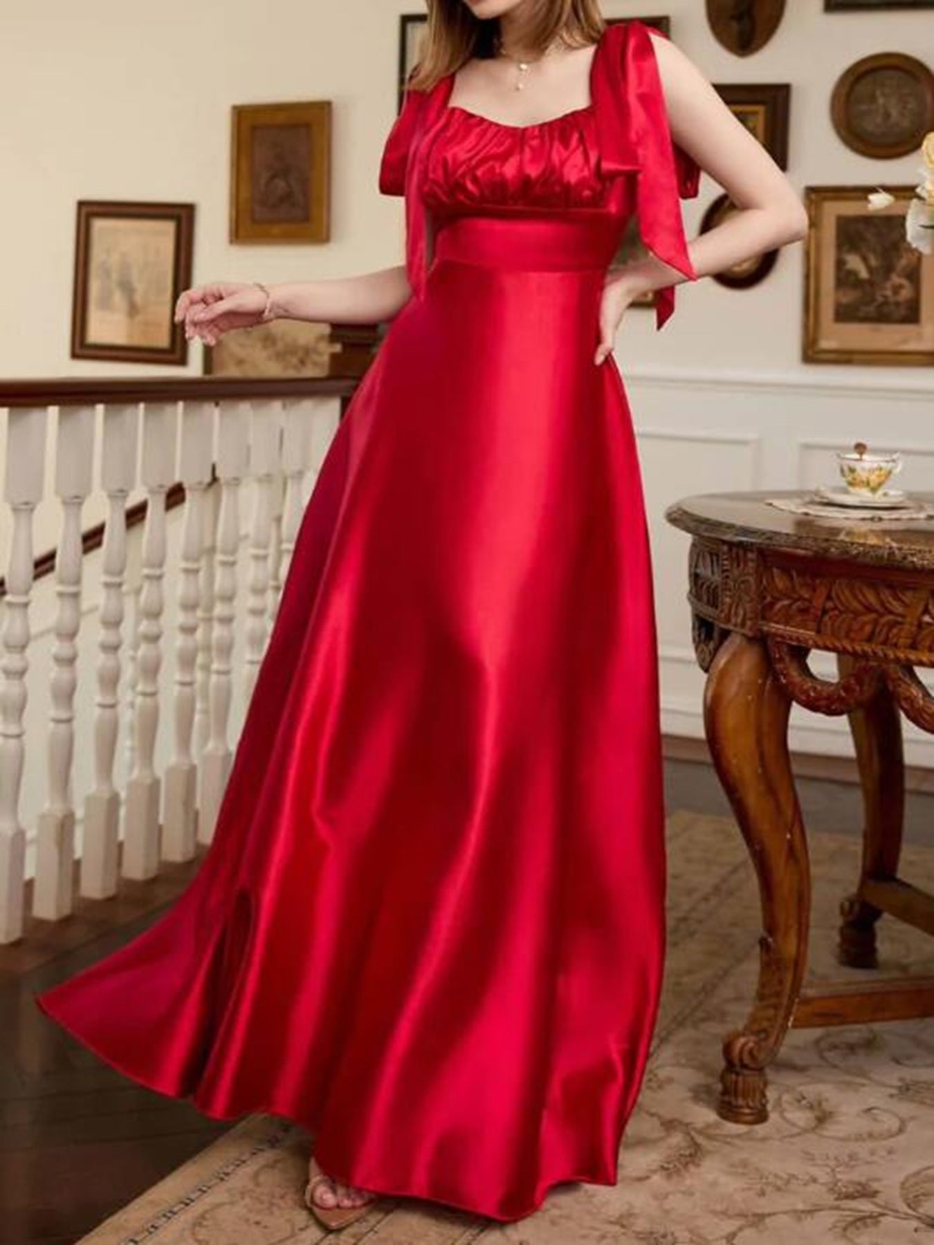 Satin maxi gown