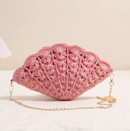 Miss Sparkling Crochet Shell-Shaped Bag