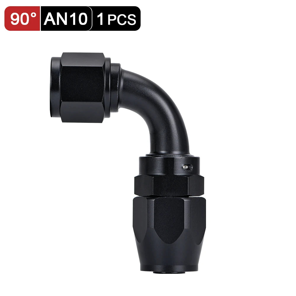 1 Pieces Oil Hose End Adaptor Kit Oil Fuel Swivel Hose End Fitting AN4 AN6 AN8 AN10 Straight 45 90 180 Degree