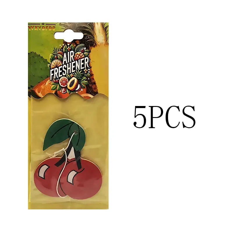 YXYDFDC Car Air Freshener Natural scented tea paper Auto Hanging Vanilla perfume fragrance Fruits car accessories interior