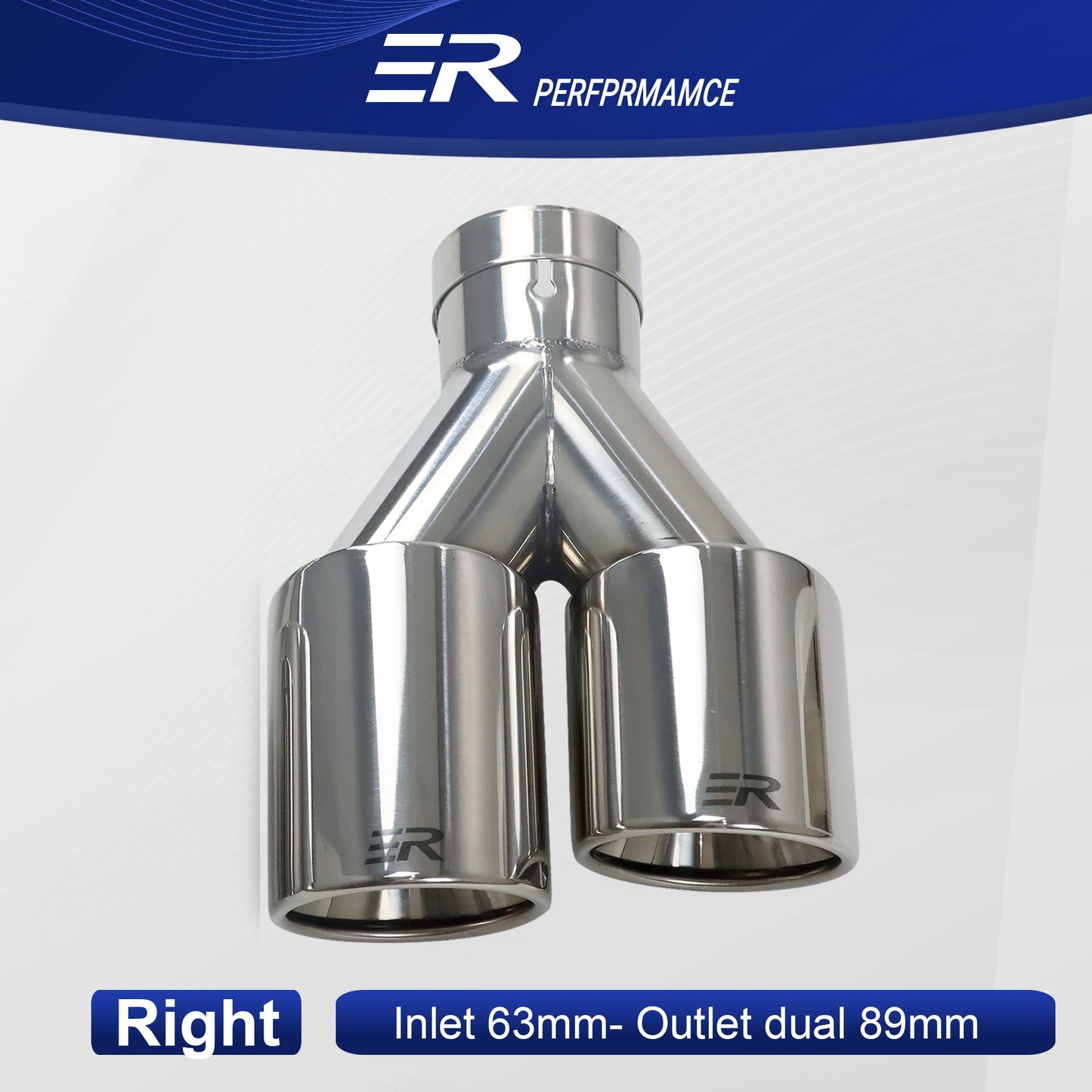 Exhaust Racing Dual Car Modification Stainless Steel Universal Automobile Exhaust Pipe Muffler Double Exhaust Tips