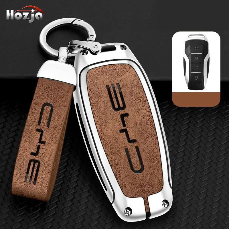 Alloy car key case cover holder for BYD second song pro Tang DM Qin plus Max yuan generation Atto 3 Han EV dolphin accessories