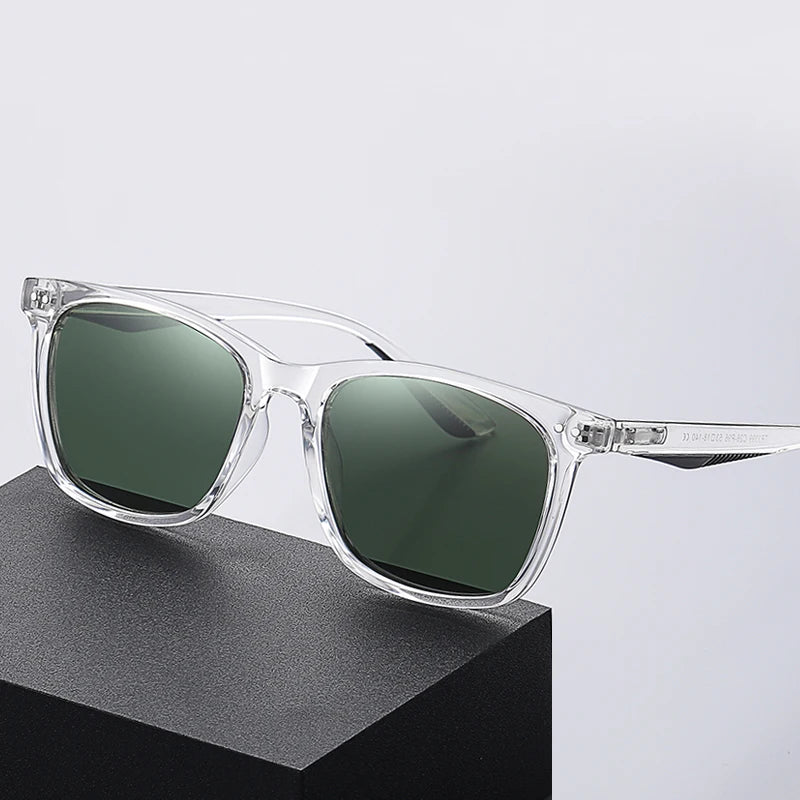 Women Retro Outdoor Polarized Sunglasses For Men Fashion Transparent Korean Square Girl Driving Sun Glasses Unisex UV400