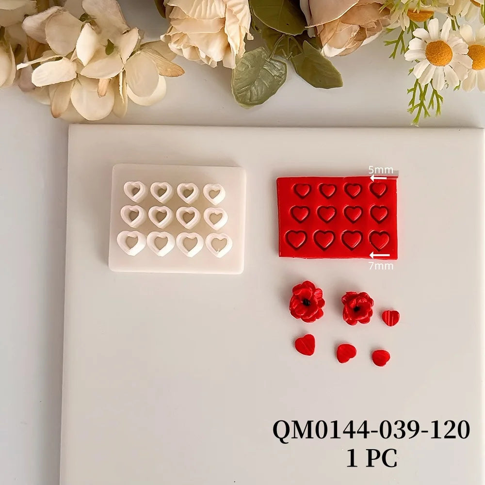 Valentine's Day Heart Petal Shaped Polymer Clay Cutters 12 IN 1 Love Dangle Clay Cutter DIY Earrings Pendant Jewelry Hand Tools