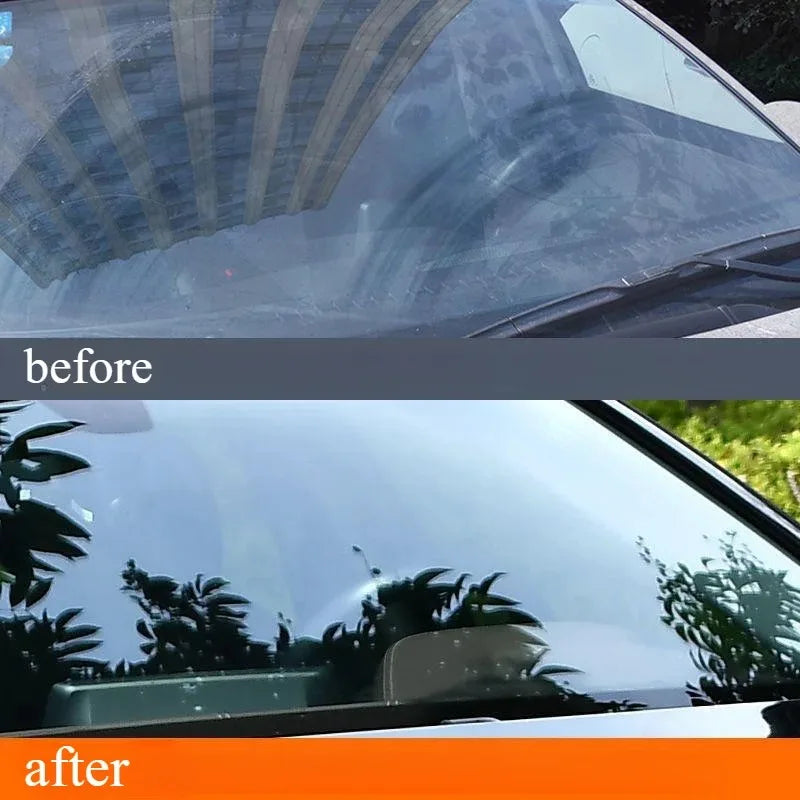 150ml Car Glass Oil Film Cleaning Agent Glass Coating Remover Paste Waterproof Anti-Glare Glass Window Cleaner Cream with Sponge