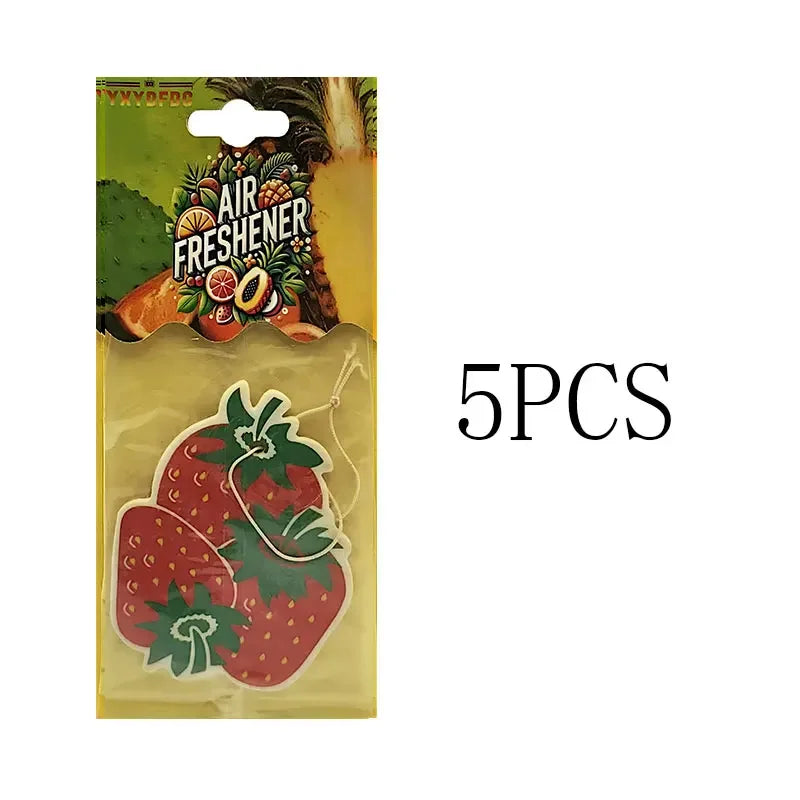 YXYDFDC Car Air Freshener Natural scented tea paper Auto Hanging Vanilla perfume fragrance Fruits car accessories interior