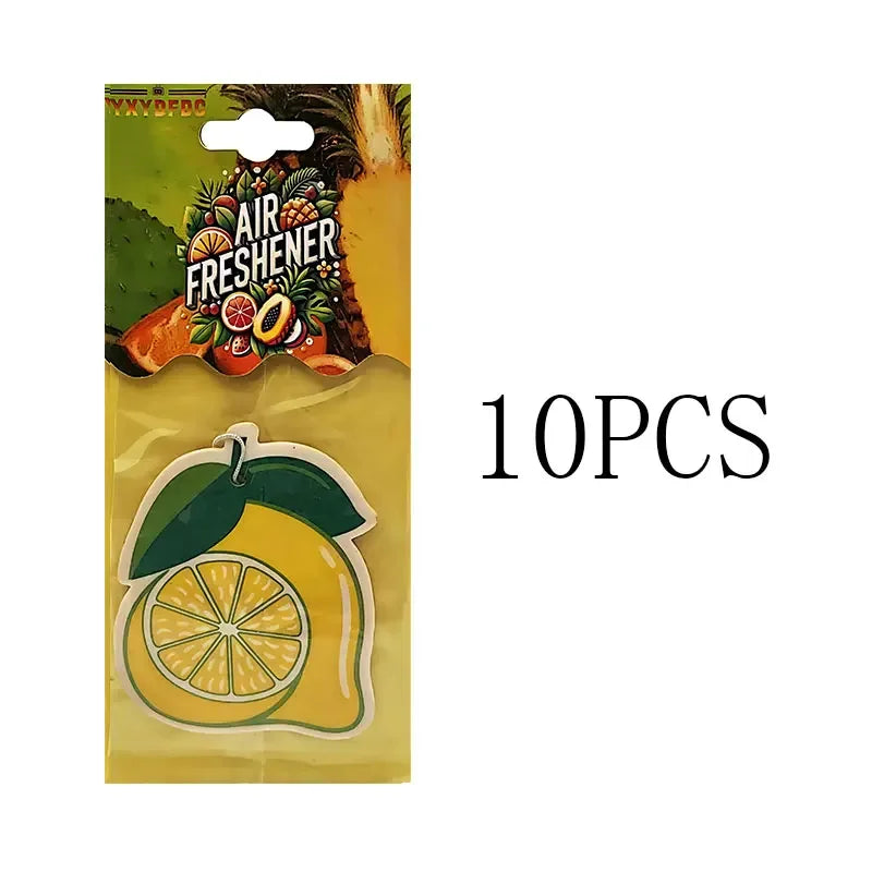 YXYDFDC Car Air Freshener Natural scented tea paper Auto Hanging Vanilla perfume fragrance Fruits car accessories interior