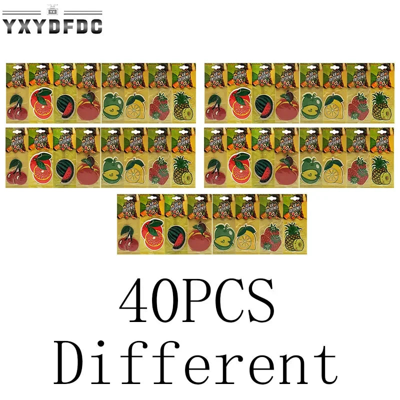YXYDFDC Car Air Freshener Natural scented tea paper Auto Hanging Vanilla perfume fragrance Fruits car accessories interior