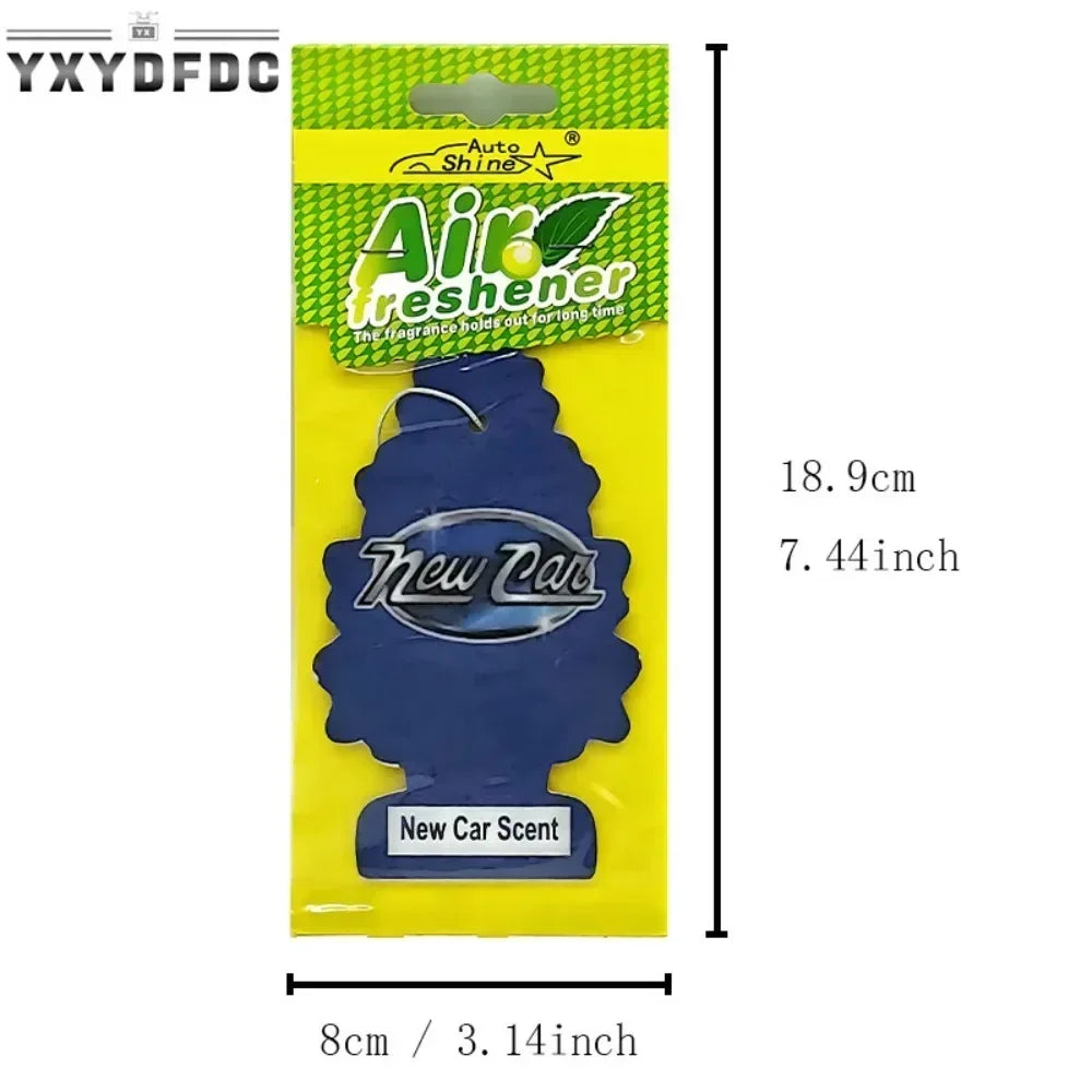 3-80pcs Christmas Tree Car Air Freshener Natural Aromatherapy Tea Paper Hanging Perfume Vanilla Auto Parts Interior