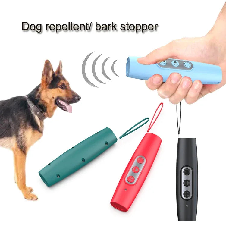 Outdoor Indoor Dog Barking Control Long Range Ultrasonic Anti-Barking Device Ultrasonic Dog Repeller with Flashlight LED Light