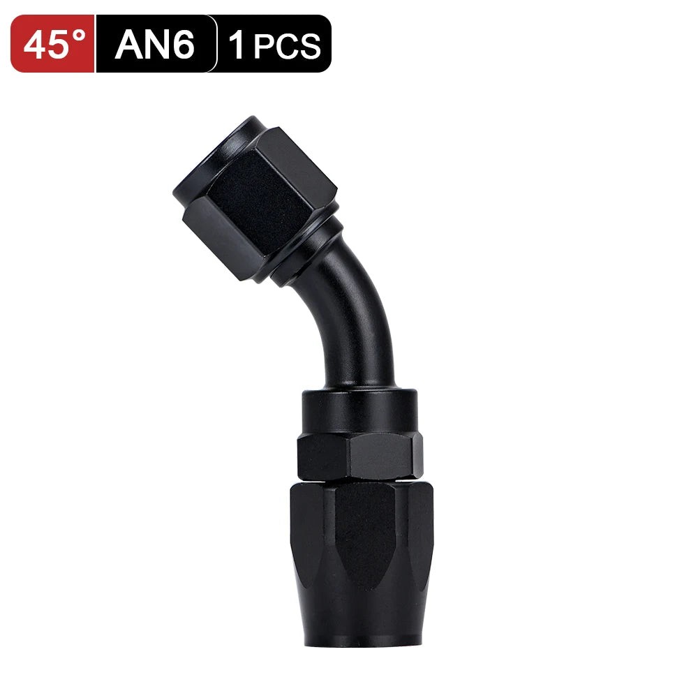 1 Pieces Oil Hose End Adaptor Kit Oil Fuel Swivel Hose End Fitting AN4 AN6 AN8 AN10 Straight 45 90 180 Degree